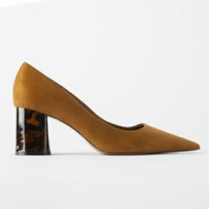 ZARA | AMBER SUEDE TORTOISESHELL MID BLOCK HEEL